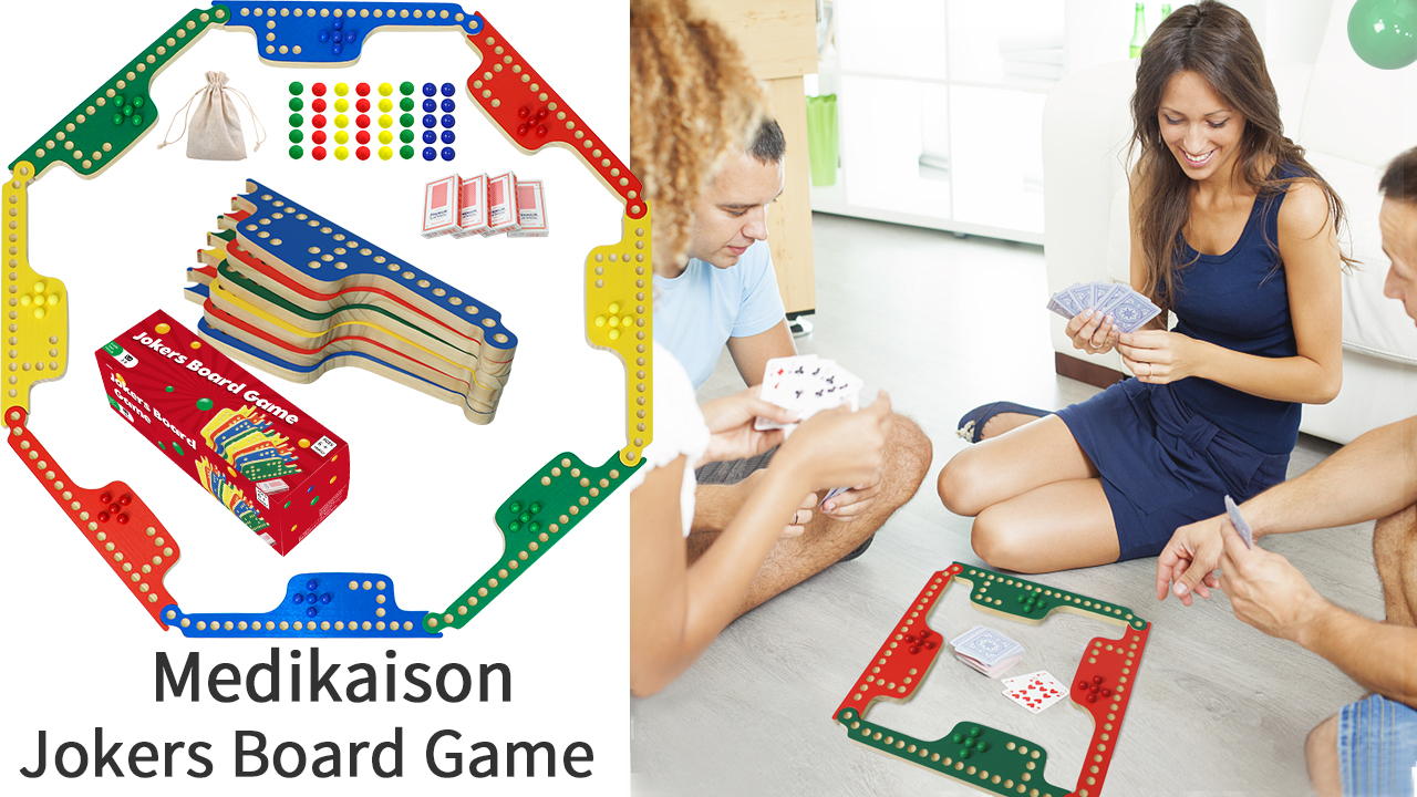 Amazon.com: Medikaison Colorful Jokers and Marbles Board Game Pegs